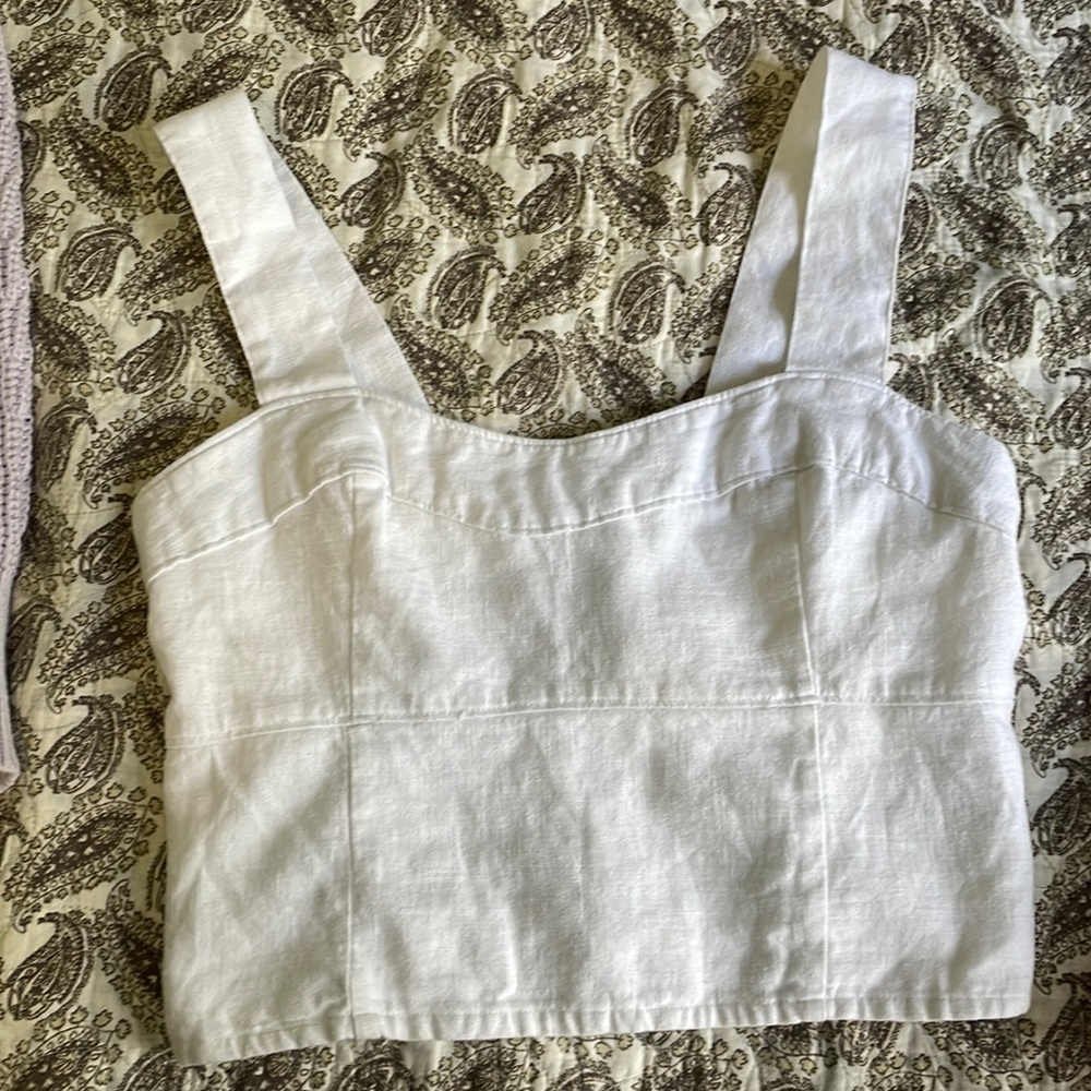 Linen Crop Tank